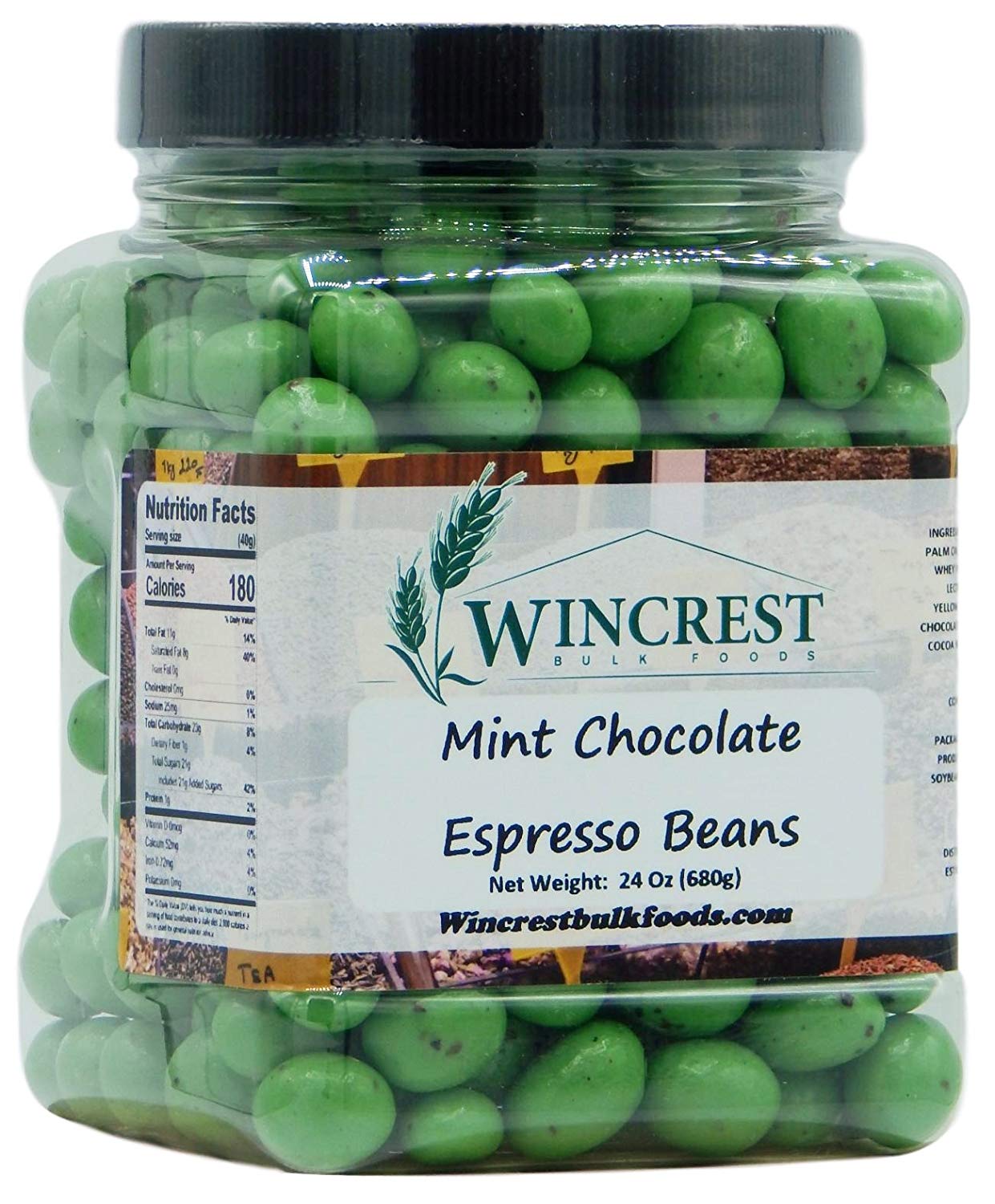 Wincrest Chocolate Espresso Beans (Green Mint Chocolate)