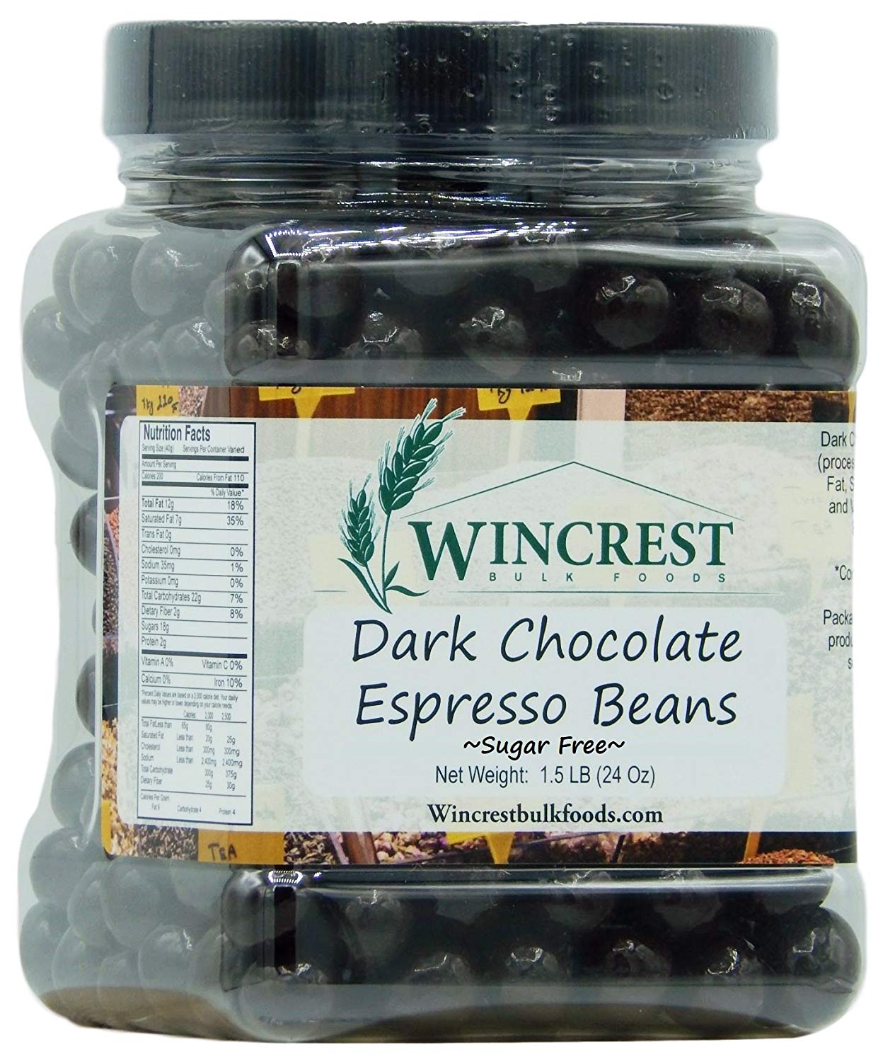 Wincrest Chocolate Espresso Beans Sugar Free Dark Chocolate
