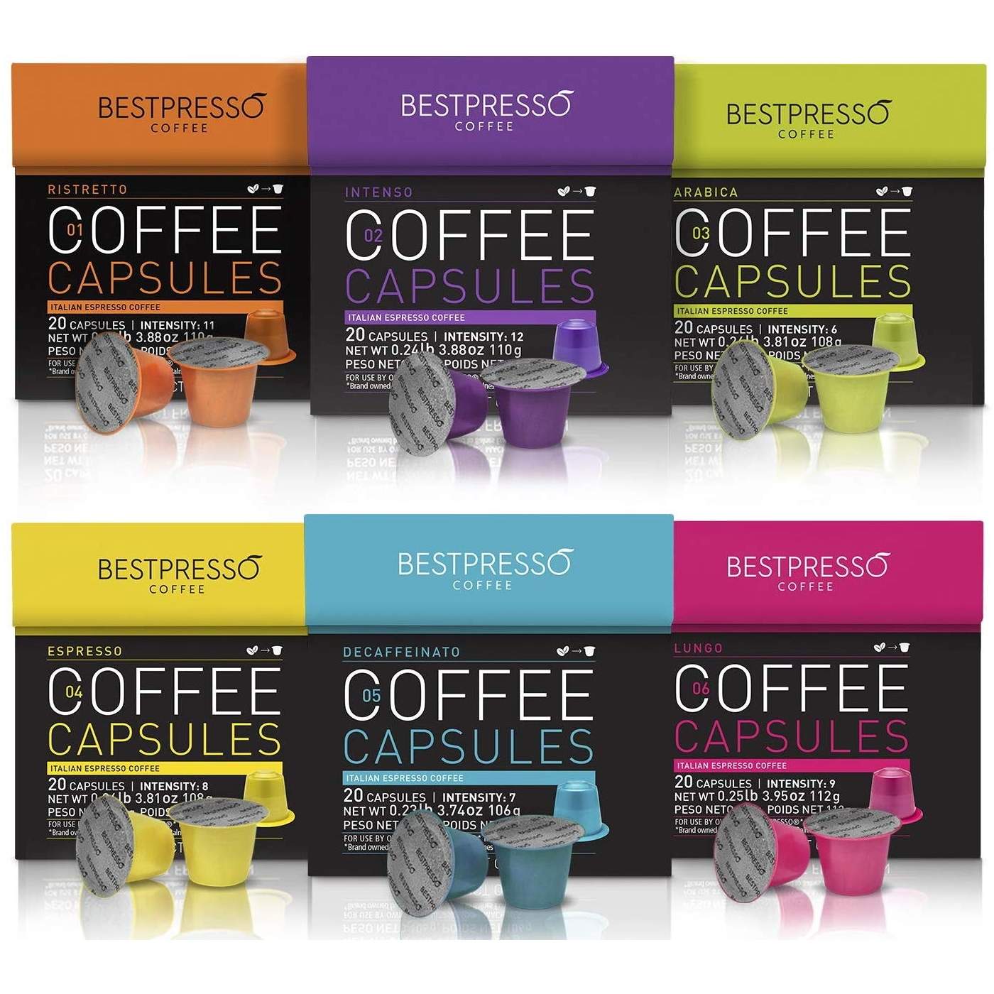 Bestpresso Coffee Variety Pack - 120 Capsules