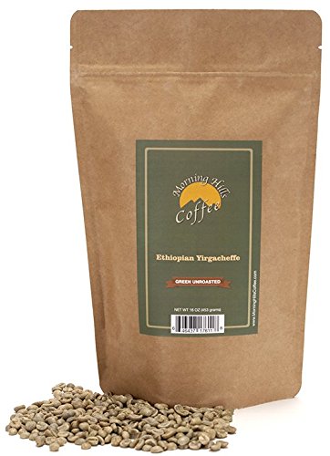 Morning Hills Coffee Ethiopian Yirgacheffe Green Unroasted Coffee Beans