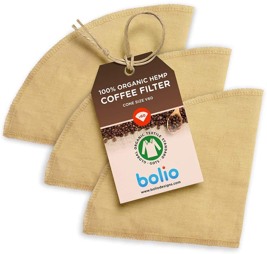 Bolio Organic Hemp Cone Coffee Filter