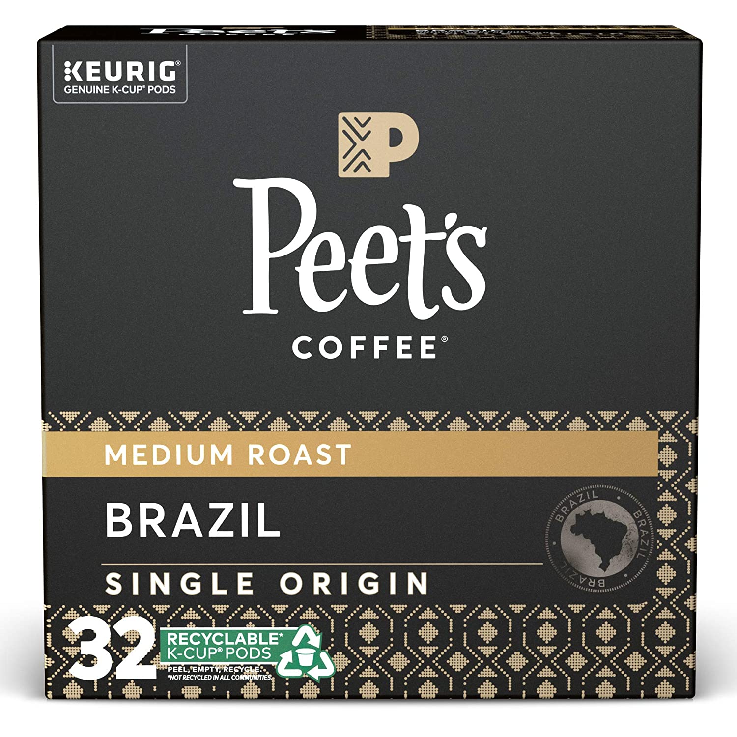 Peet's Coffee Brazil K-Cup Coffee Pods