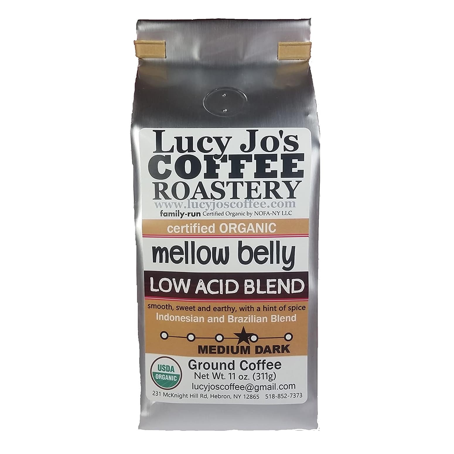 Lucy Jo's Coffee Organic Mellow Belly Low Acid Blend