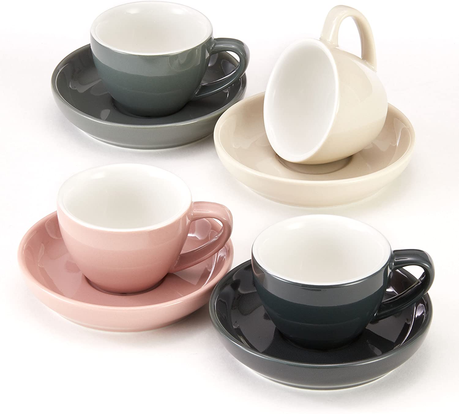 Easy Living Goods Espresso Cups and Saucers