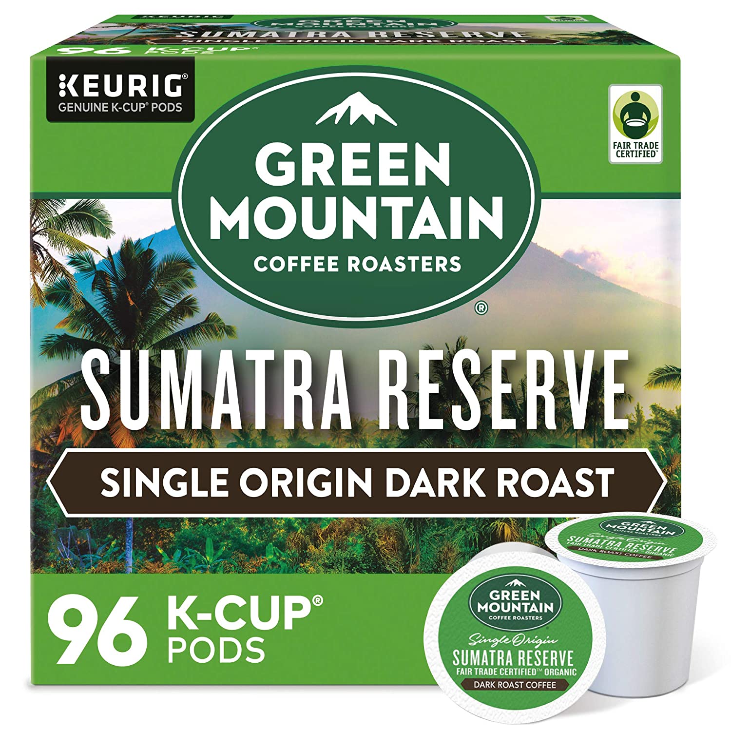 Green Mountain Coffee Roasters Sumatra Reserve, Single-Serve Keurig K-Cup Pods