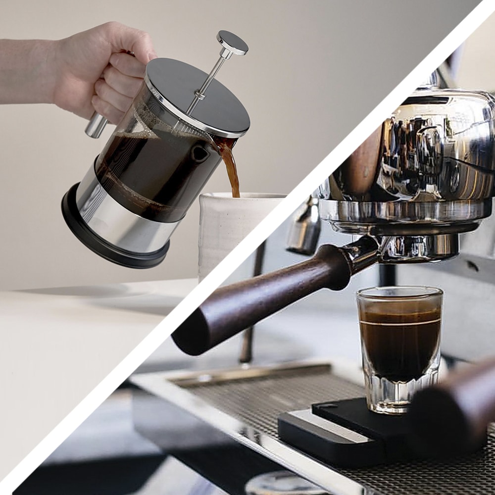 French Press vs Espresso Coffee Brewing Styles Compared