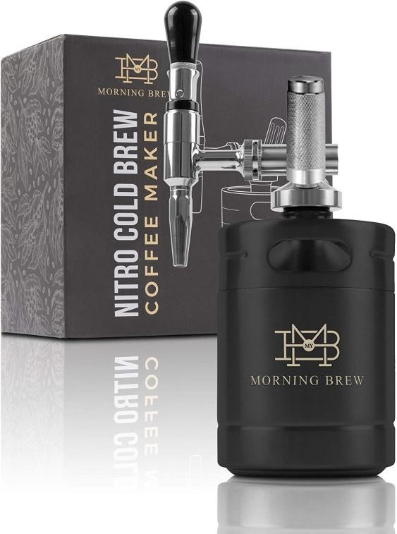 My Morning Brew Nitro Cold Brew Coffee Maker | Premium Portable Home Brewing Kit (Black)